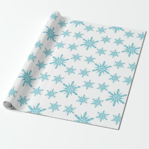 Blue Diamond Snowflake Mönster jul Presentpapper
