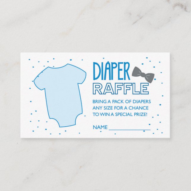 Blue Diaper Raffle Tilläggskort (Framsida)