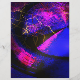 Blue Digital Abstrakt Art Reklamblad
