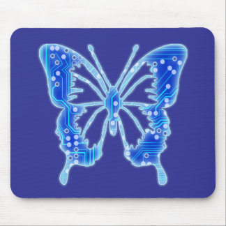 Blue Digital Butterfly, anpassa bakgrunden Musmatta