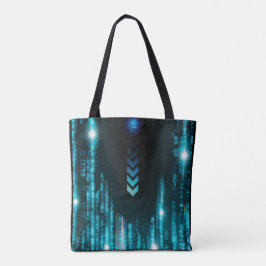 Blue Digital Galaxy Starry Space Tote bags Tygkasse