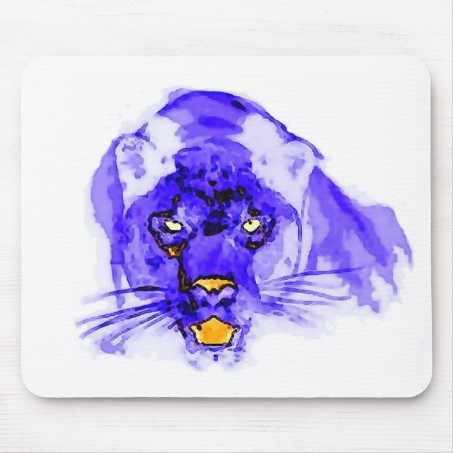 Blue Digital Pop Art Jaguar Musmatta (Framsidan)