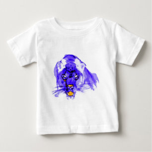 Blue Digital Pop Art Jaguar Tee Shirt