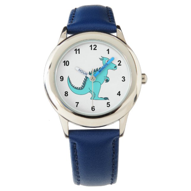 Blue Dinosaur Armbandsur (Framsida)