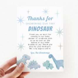 Blue Dinosaur Boy Shower Tack Kort