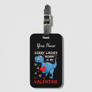 Blue Dinosaur Förlåt att Dam Mamma är min Valentin Bagagebricka