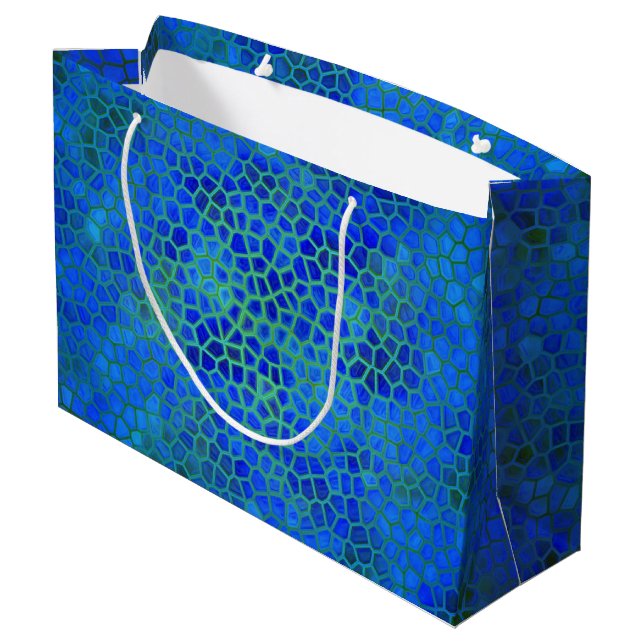 Blue Dinosaur Göm Gift Bag (Baksidan Vinklad)