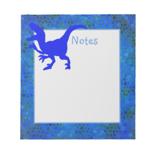 Blue Dinosaur Gömmer Anteckningsblock