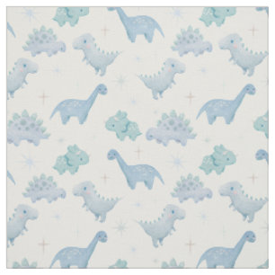 Blue Dinosaur Mönster Boys Tyg