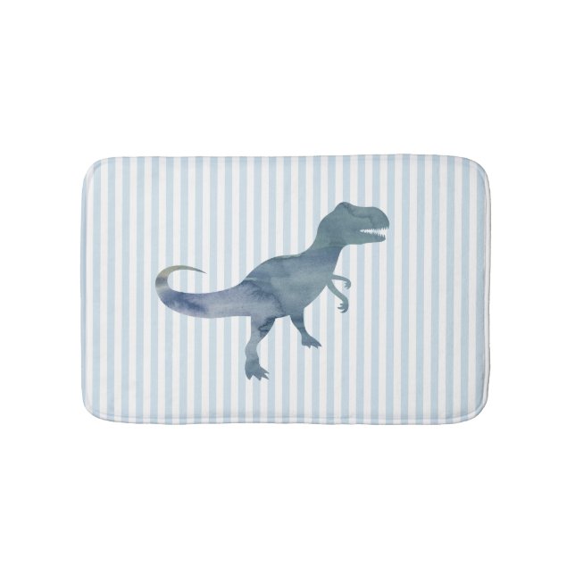 Blue Dinosaur Trex Rand Bath Mat Badrumsmatta (Framsidan)