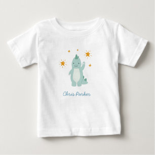 Blue Dinosaur Twinkle Star Boy T Shirt