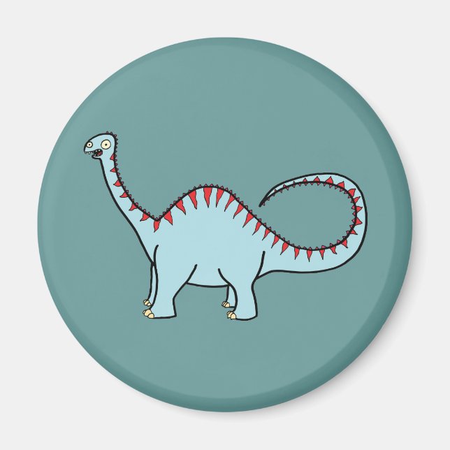 Blue Diplodocus Magnet (Framsidan)