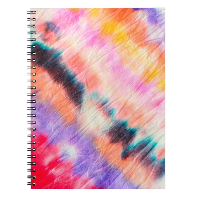 Blue Dirty Art Painting. Tie Dye Struktur. LILA B Anteckningsbok (Framsidan)