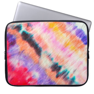Blue Dirty Art Painting. Tie Dye Struktur. LILA B Laptop Fodral