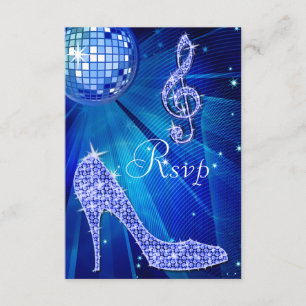 Blue Disco Boll Gnistra Heels OSA Kort