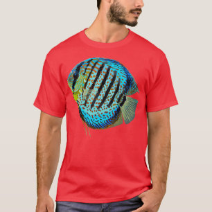 Blue Discus Fish Symphysodon Cichlid Cute Freshwat T Shirt