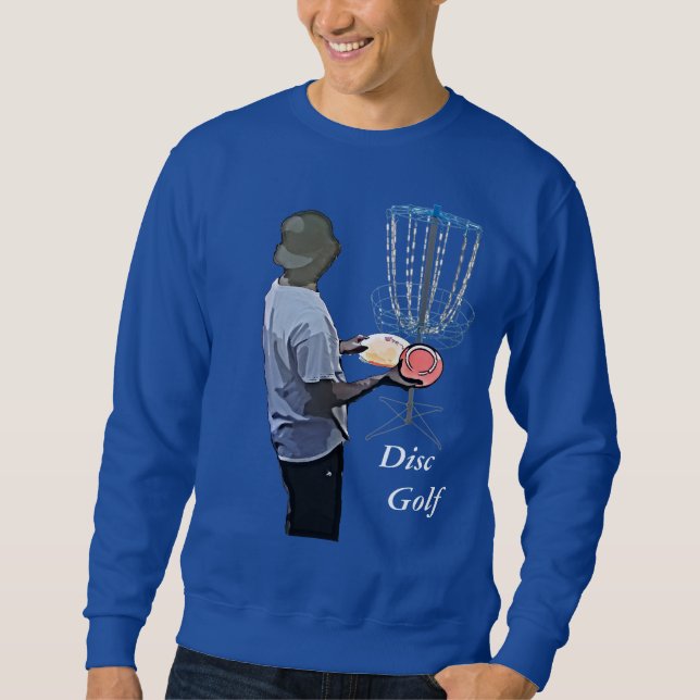 Blue Disk Golfing Shirt Sweatshirt (Framsida)