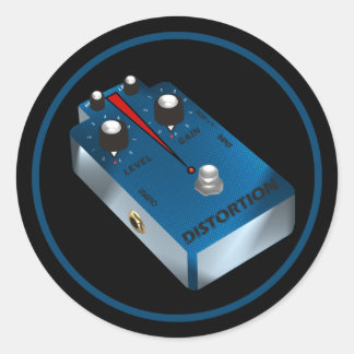 Blue Distortion Runt Klistermärke