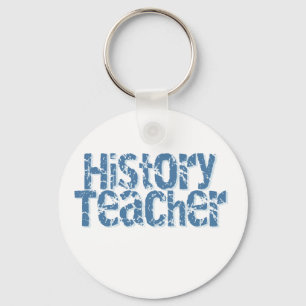 Blue Distress History Teacher Nyckelring