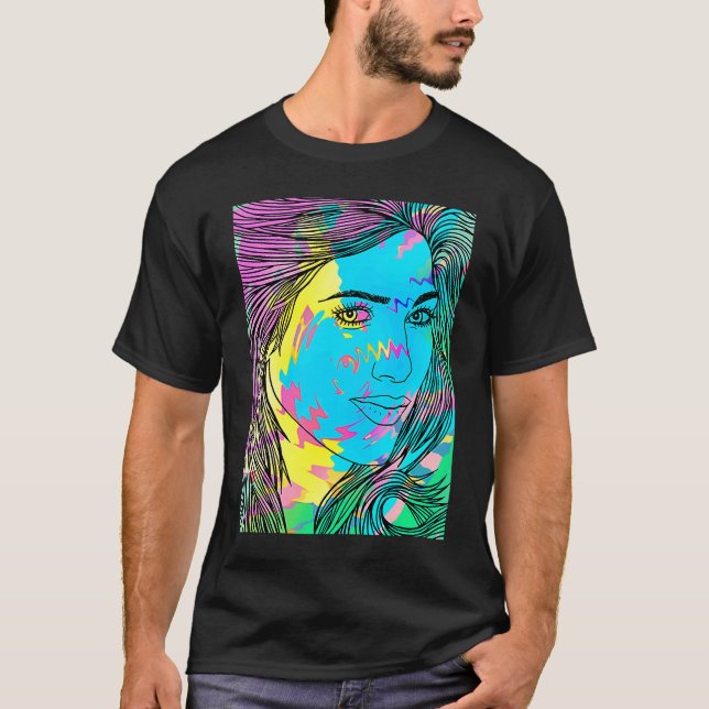 BLUE DIVING GIRL T SHIRT (Framsida)