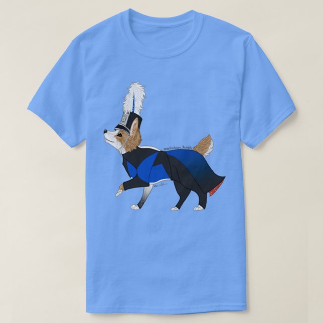 Blue Djävulen Drum and Bugle Corpsgi T Shirt (Design framsida)
