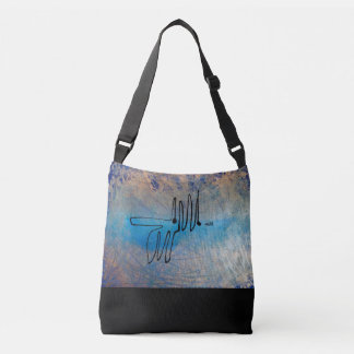 Blue Dog, Abstract Art Axelväska