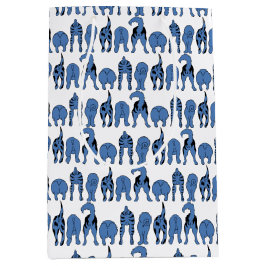 Blue Dog Butts Pattern