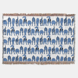 Blue Dog Butts Pattern Filt