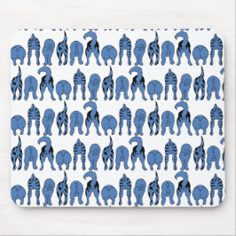 Blue Dog Butts Pattern Musmatta