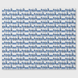 Blue Dog Butts Pattern Presentpapper