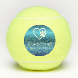 Blue Dog Name Tennis Ball 'toss, fetch, repeat'