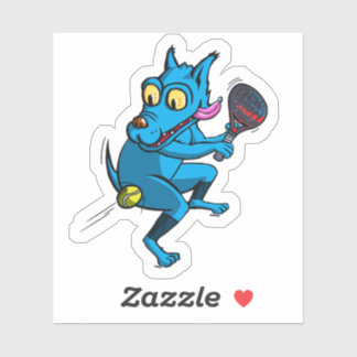 Blue dog padel klistermärken