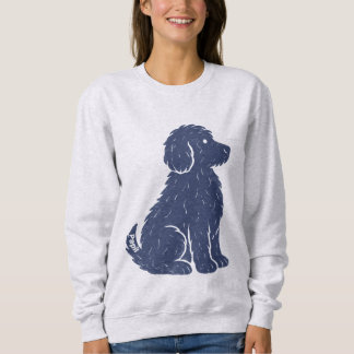 Blue Dog Silhouette Minimal Art T Shirt