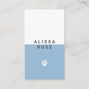 Blue Dog Walker Pet Sitta Affärskort Visitkort