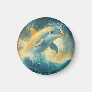 Blue Dolphin Jumping in Vinkar Magnet