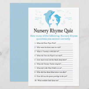 Blue Dolphin Nursery Rhyme Quiz babyduschspel