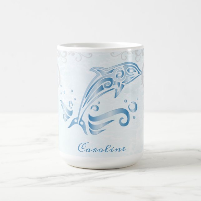 Blue Dolphin Personlig Coffee Mugg (Center)