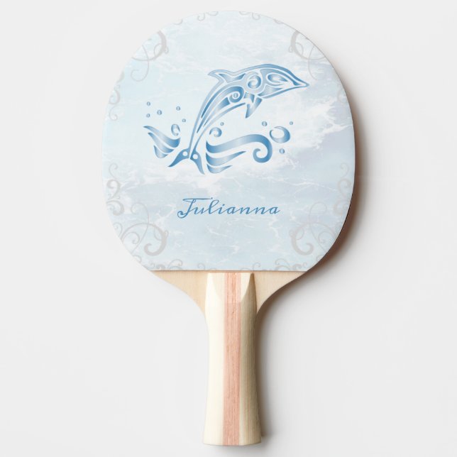 Blue Dolphin Personlig Ping Pong Paddle Pingisracket (Framsidan)