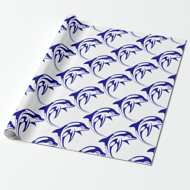 Blue Dolphin Presentpapper (Utrullad)