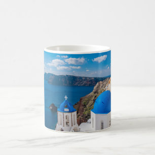 Blue Domes of Santorini Kaffemugg