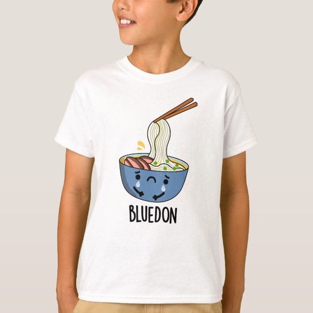 Blue-don Funny Udon Pun  T Shirt (Framsida)