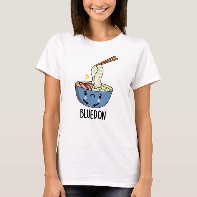Blue-don Funny Udon Pun  T Shirt (Framsida)