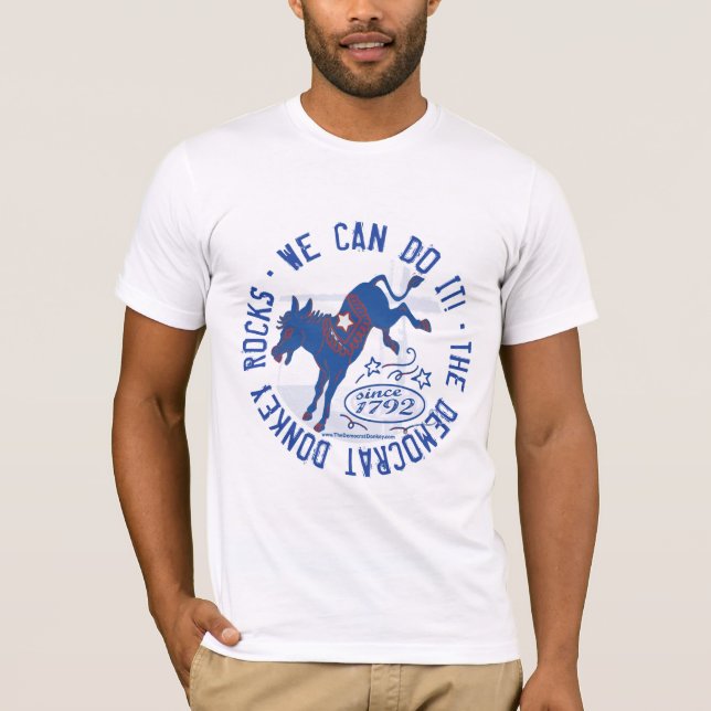 Blue Donkey Kicking Shirt Tee (Framsida)