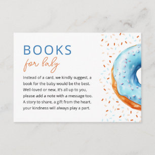 Blue Donut Baby Sprinkle Bokar för Baby Tilläggskort