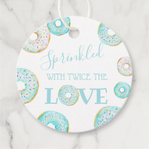 Blue Donut Baby Sprinkle Classic Round Sticker Gåvor Etiketter