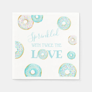 Blue Donut Baby Sprinkle Papper Plate Pappersservett