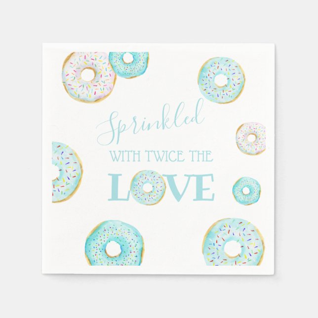 Blue Donut Baby Sprinkle Papper Plate Pappersservett (Framsidan)