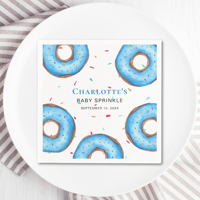 Blue Donut Baby Sprinkle Pappersservett (Skapare uppladdad)