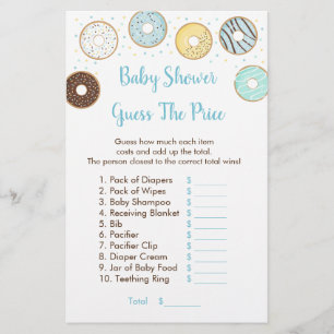 Blue Donut gissar Prist babystödraspel