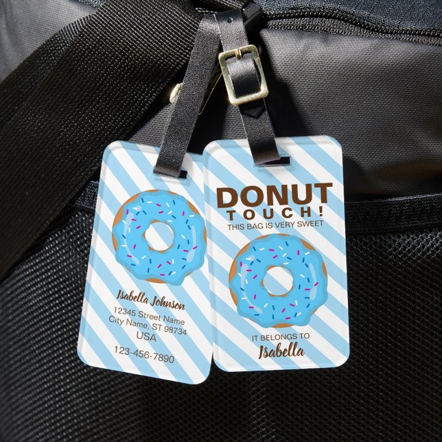 Blue Donut Luggage Tag Bagagebricka (Skapare uppladdad)